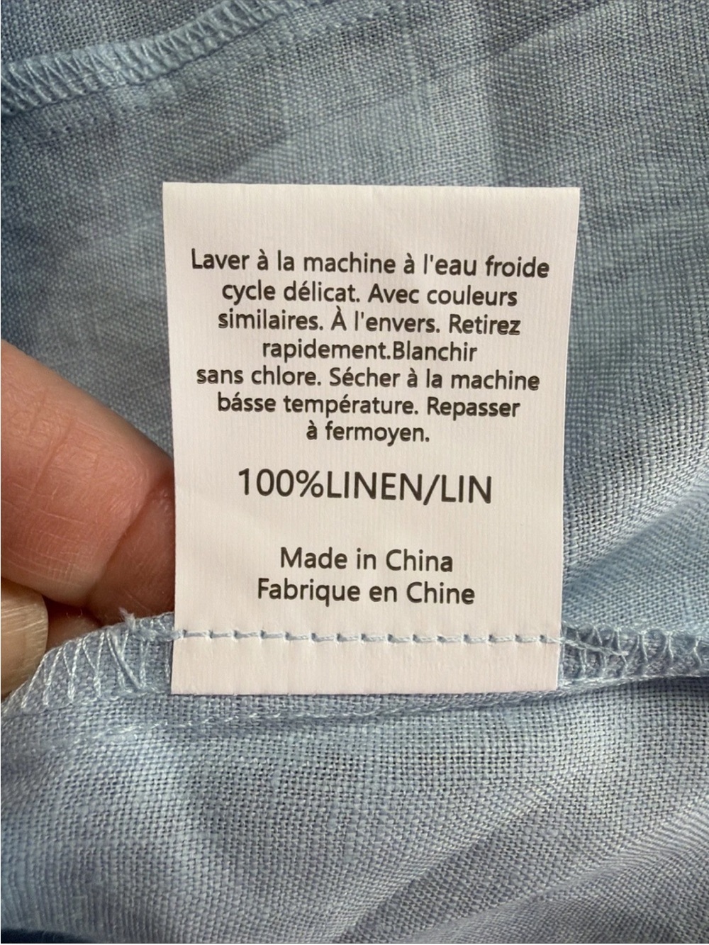 NWT Lintico 100% Linen Shawl V-Neck Half Sleeve Top JADE Baby Blue Size Small - Picture 8 of 12